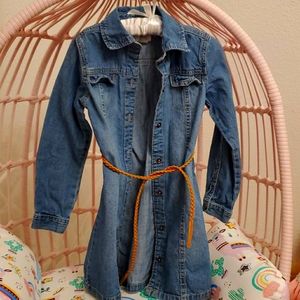 Girls jeans botton down dress